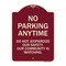 Signmission No Parking Anytime Do Not Jeopardize Our Safety. Our Community Is Watching, A-DES-BU-1824-23765 A-DES-BU-1824-23765 - alternate 1